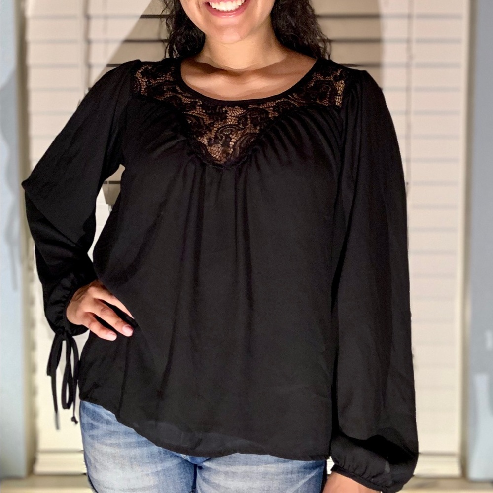 Black Shear Blouse